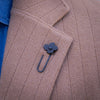 Veste en maille de laine et cachemire côtelée camel