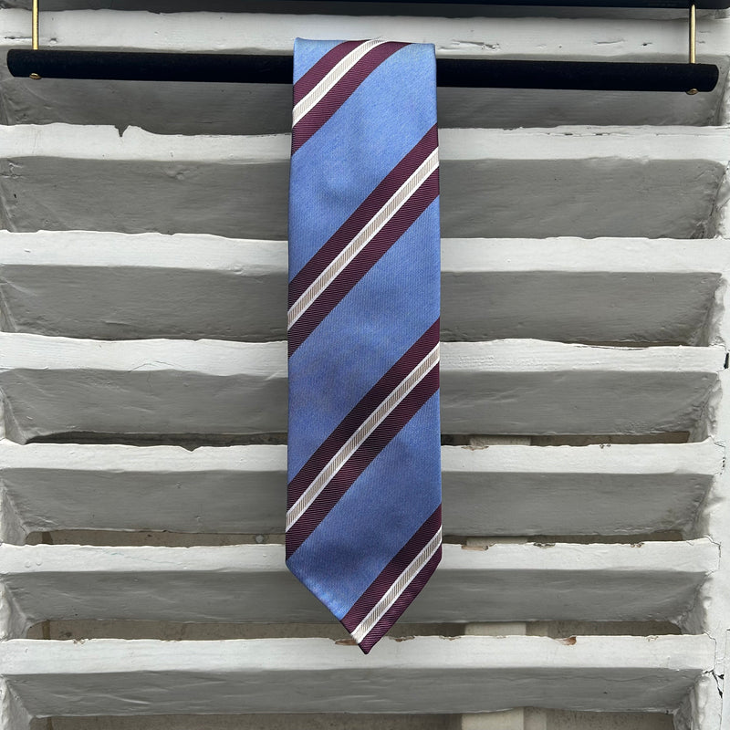 Cravate club bleu, rouge et beige 127
