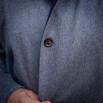 Manteau réversible cachemire gris et bleu marine - Kired