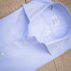 Chemise rayée bleu ciel sur fond blanc poignet double usage