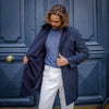 Manteau réversible cachemire Bleu marine - KIRED