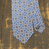 Cravate madder mosaïque bleu