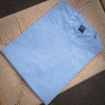 T-shirt manches courtes jersey de lin bleu ciel