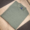 T-shirt manches courtes en jersey de lin vert kaki