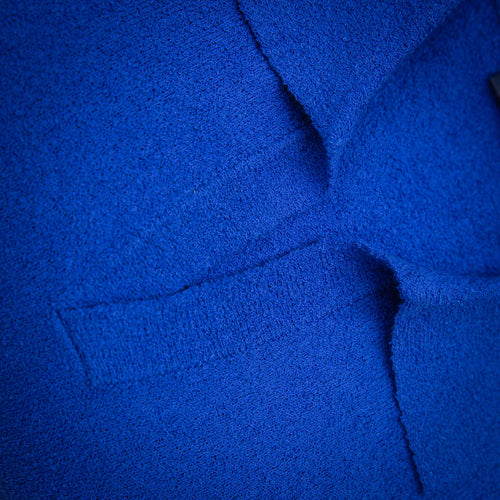 Polo éponge manches courtes bleu Majorelle