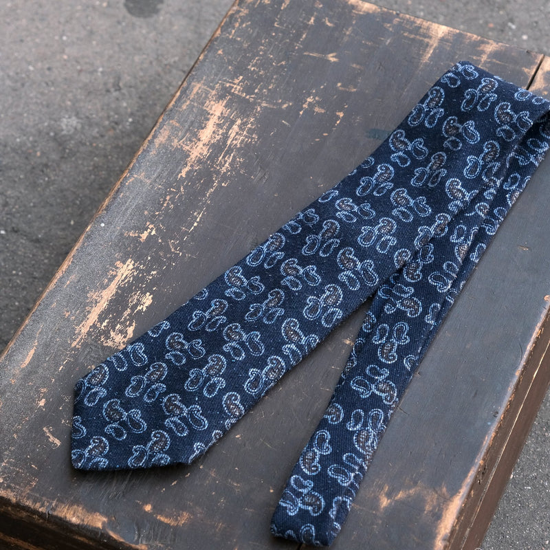 Cravate soie et coton motif paisley