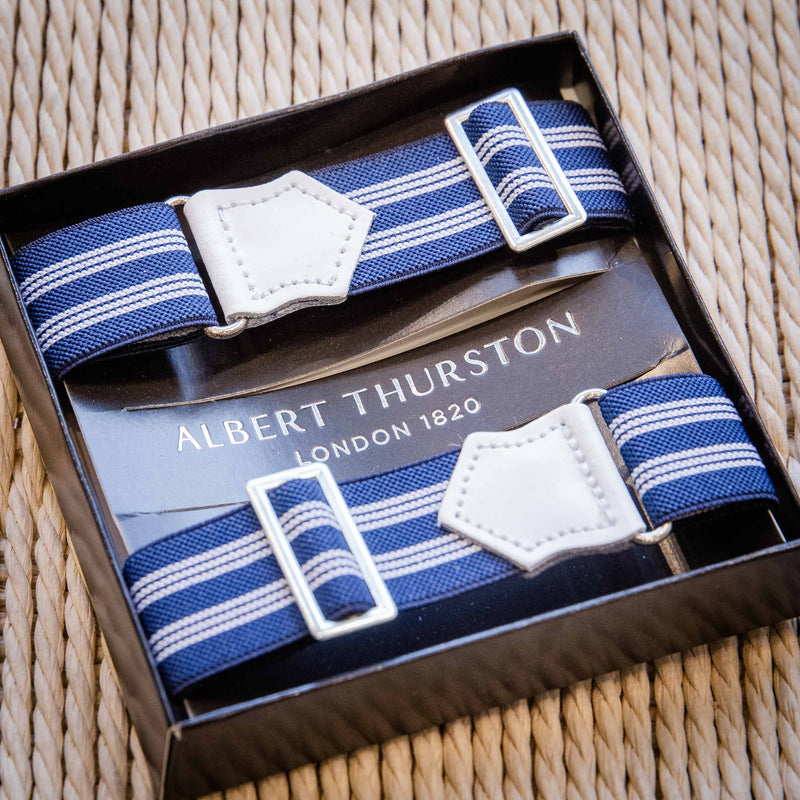 Armbands THURSTON bleu rayé blanc